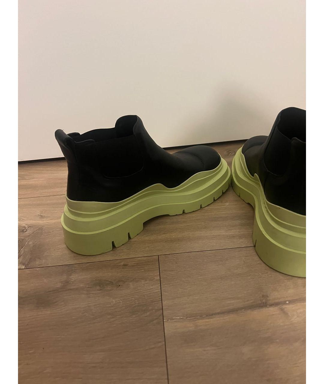 BOTTEGA VENETA Черные кожаные полусапоги, фото 5