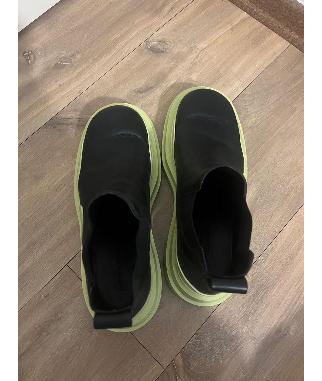 BOTTEGA VENETA Черные кожаные полусапоги, фото 3