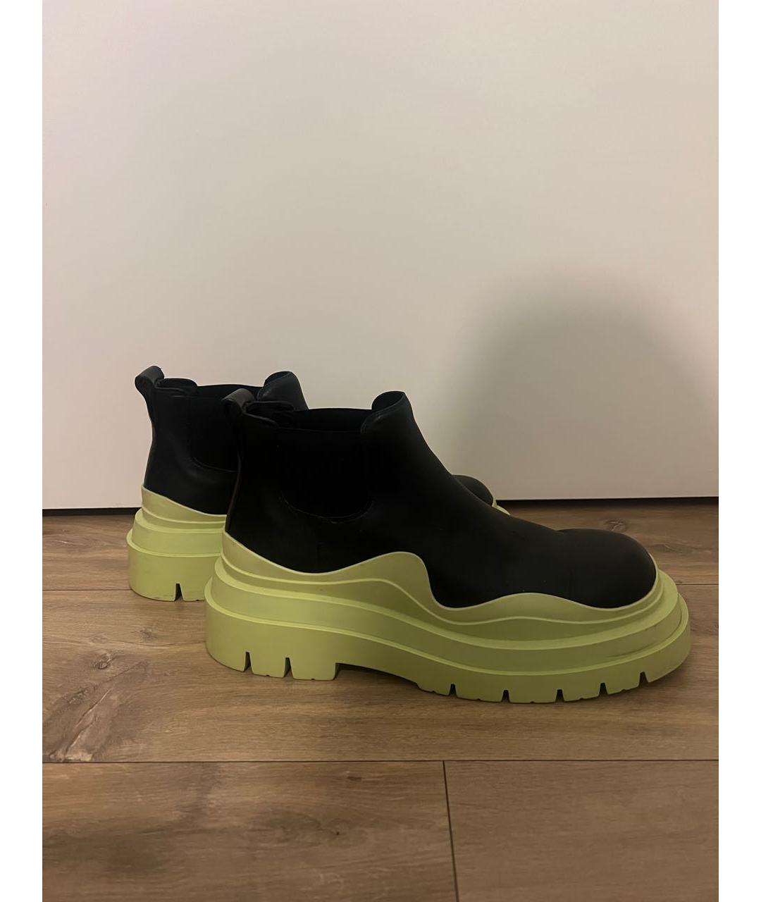 BOTTEGA VENETA Черные кожаные полусапоги, фото 6