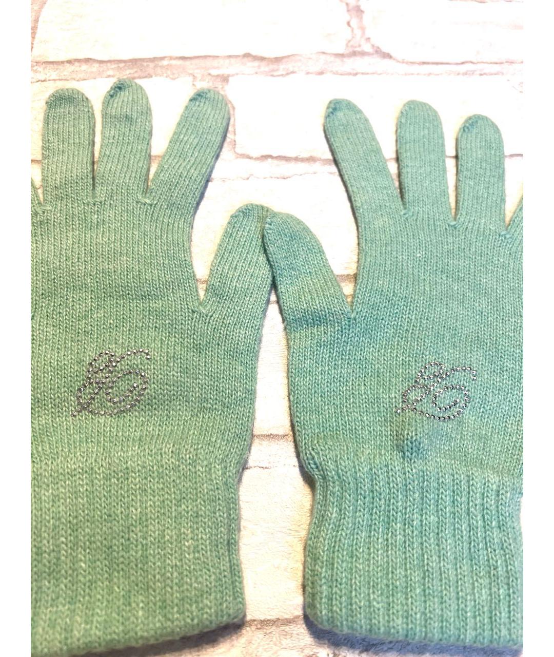 BLUMARINE Бирюзовая хлопковая шапка, фото 4