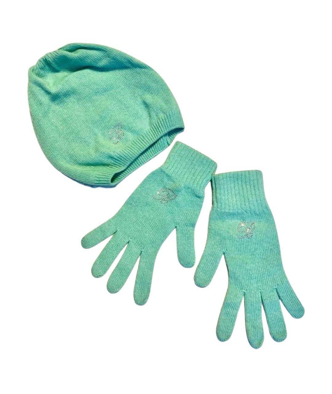 BLUMARINE Бирюзовая хлопковая шапка, фото 1