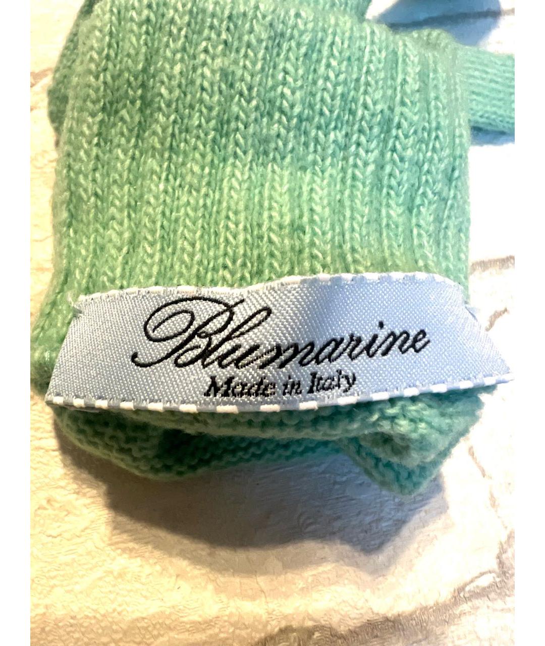 BLUMARINE Бирюзовая хлопковая шапка, фото 6