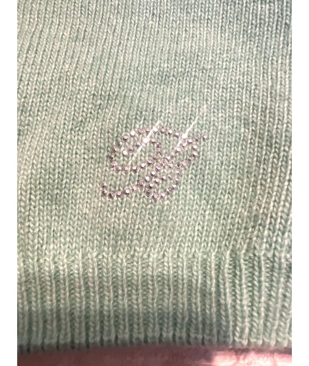 BLUMARINE Бирюзовая хлопковая шапка, фото 3