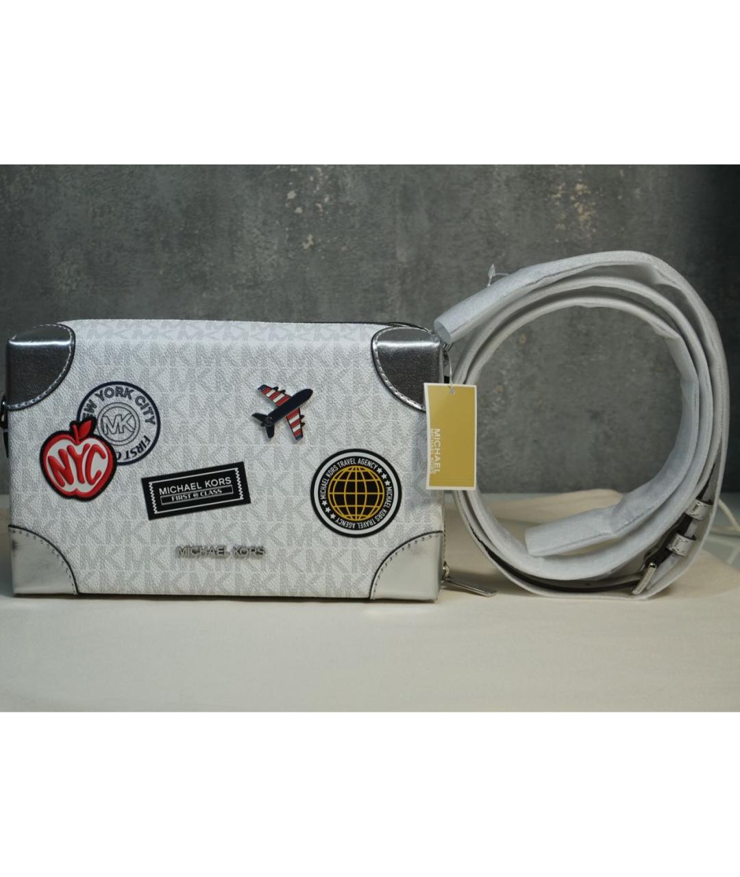 MICHAEL MICHAEL KORS Белая сумка через плечо из искусственной кожи, фото 2