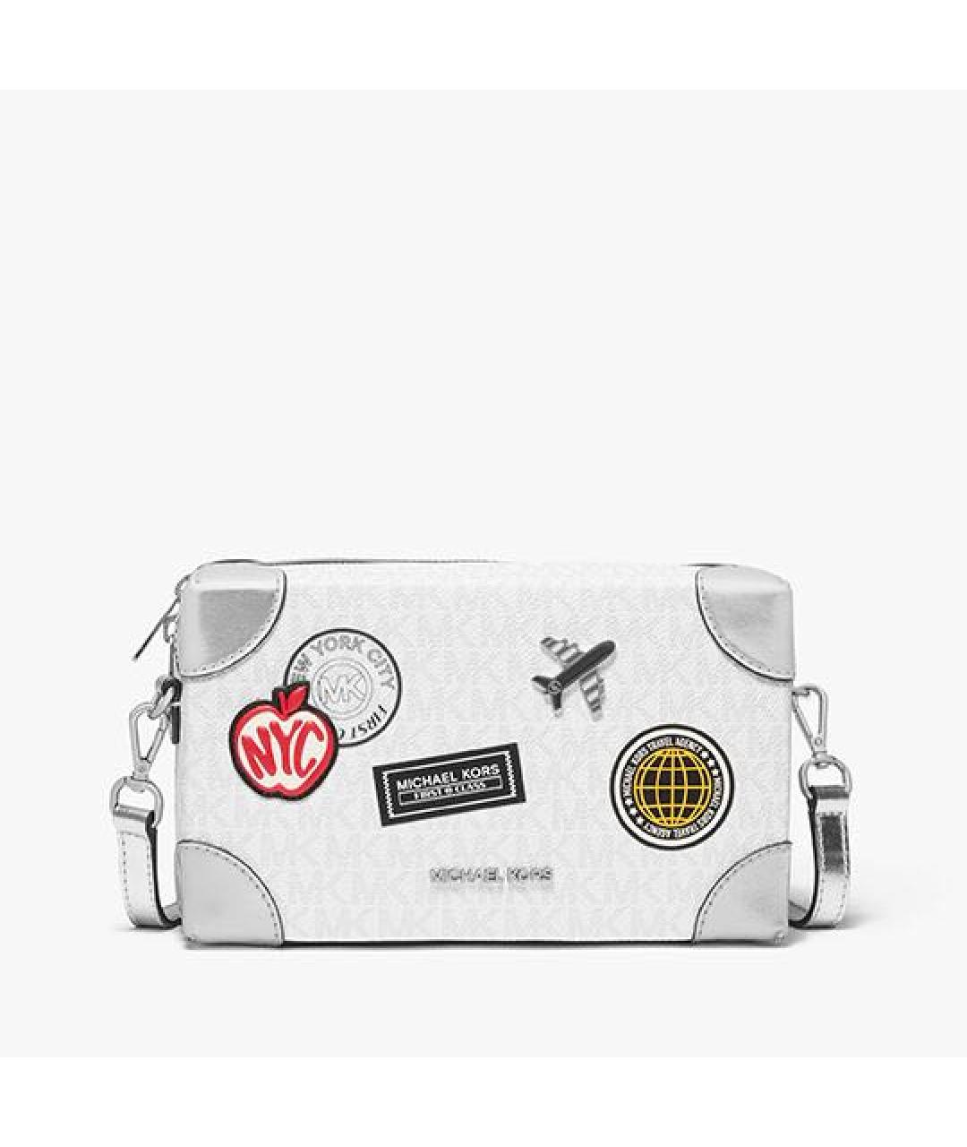 MICHAEL MICHAEL KORS Белая сумка через плечо из искусственной кожи, фото 8