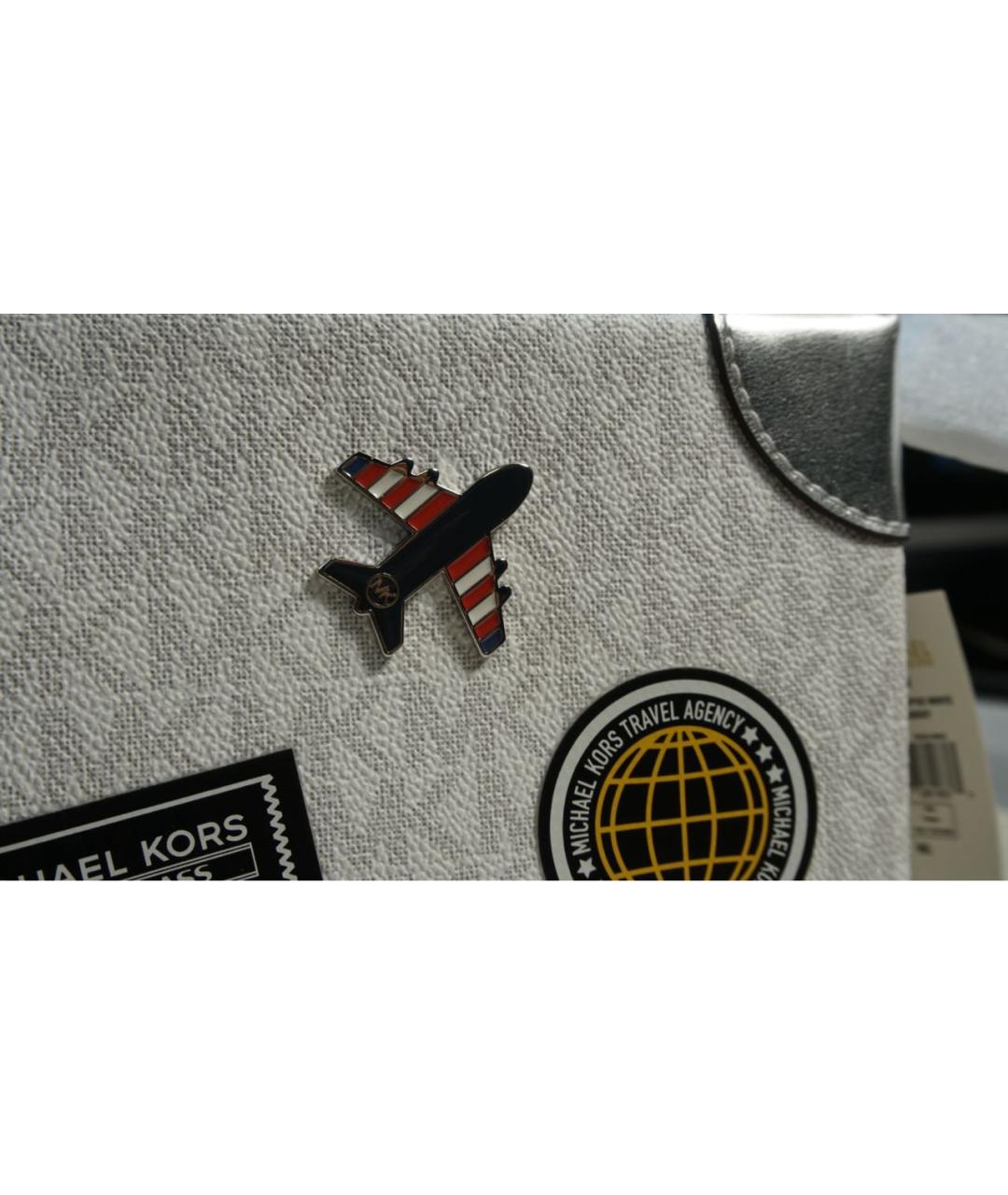 MICHAEL MICHAEL KORS Белая сумка через плечо из искусственной кожи, фото 5