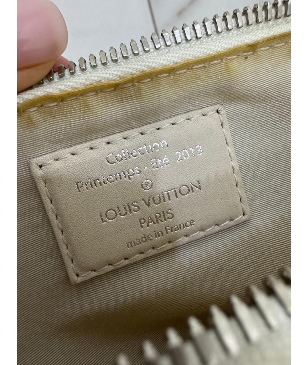 LOUIS VUITTON Желтая кожаная сумка с короткими ручками, фото 9