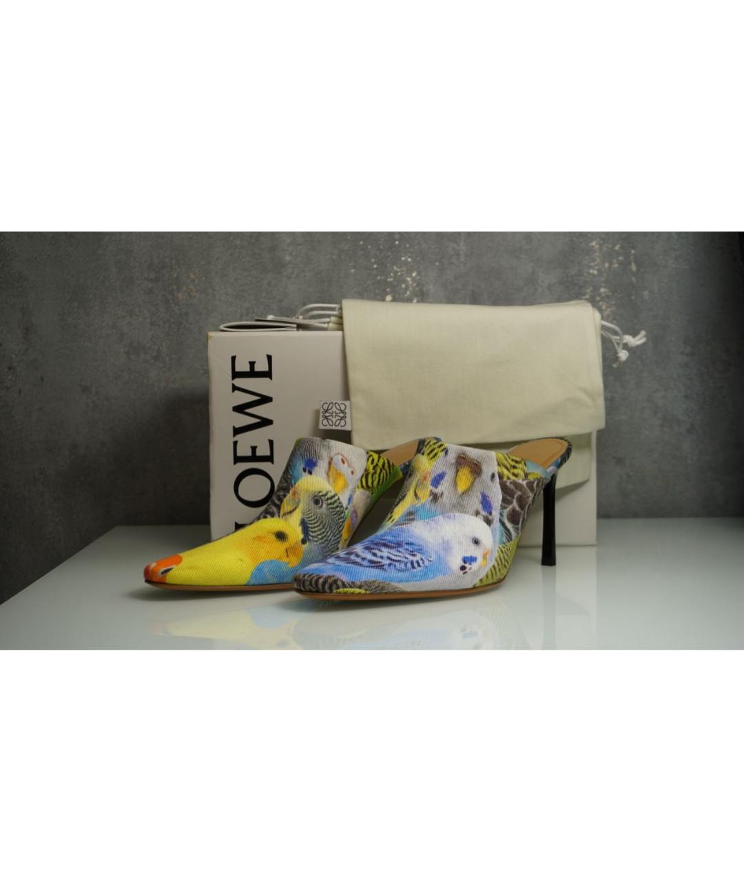 LOEWE Мульти текстильные мюли, фото 2