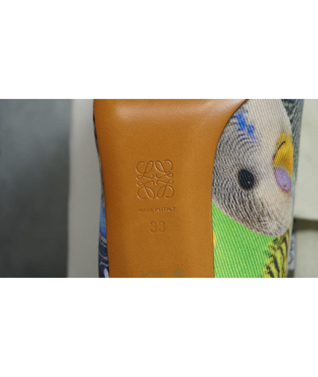 LOEWE Мульти текстильные мюли, фото 7