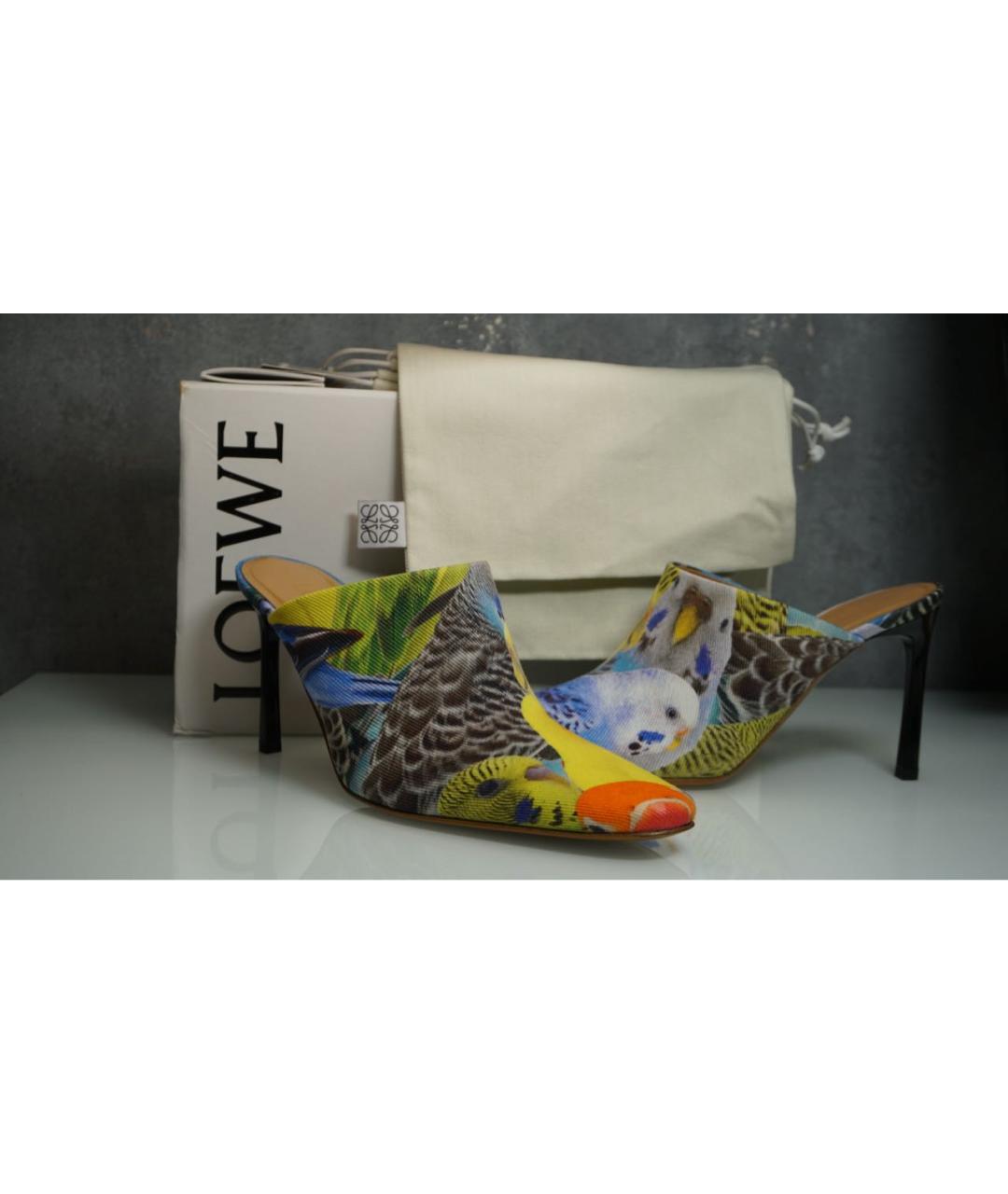 LOEWE Мульти текстильные мюли, фото 8