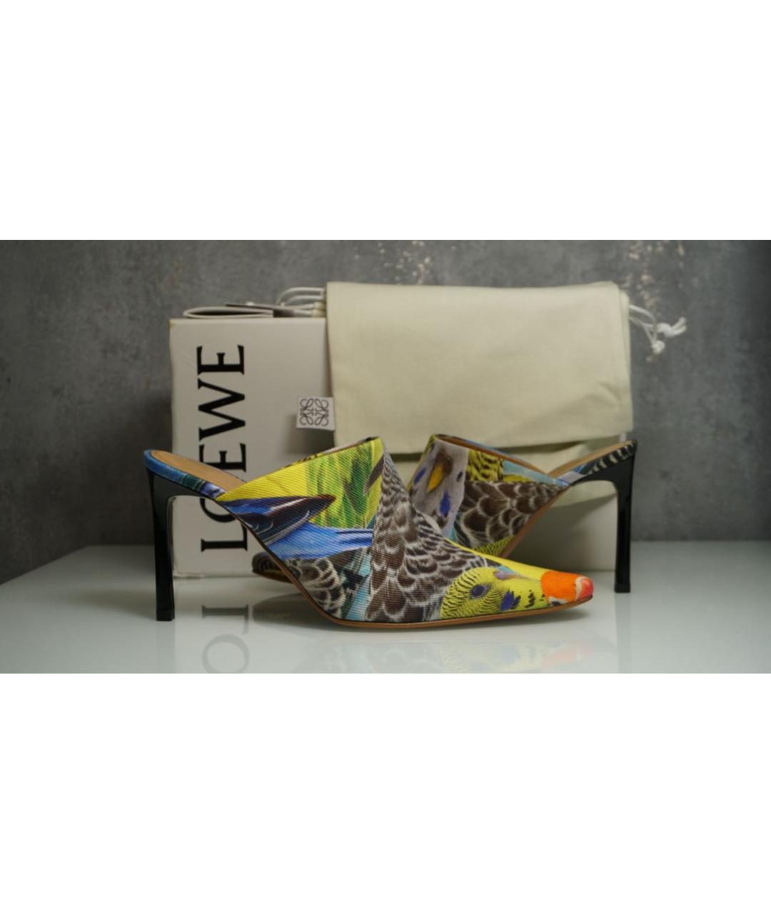 LOEWE Мульти текстильные мюли, фото 4