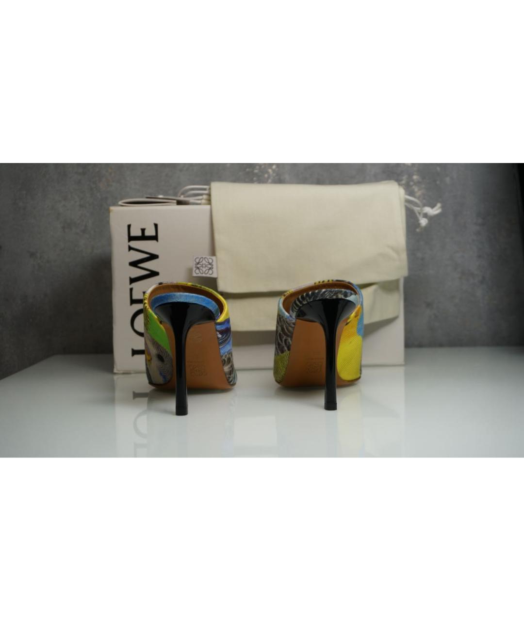 LOEWE Мульти текстильные мюли, фото 5