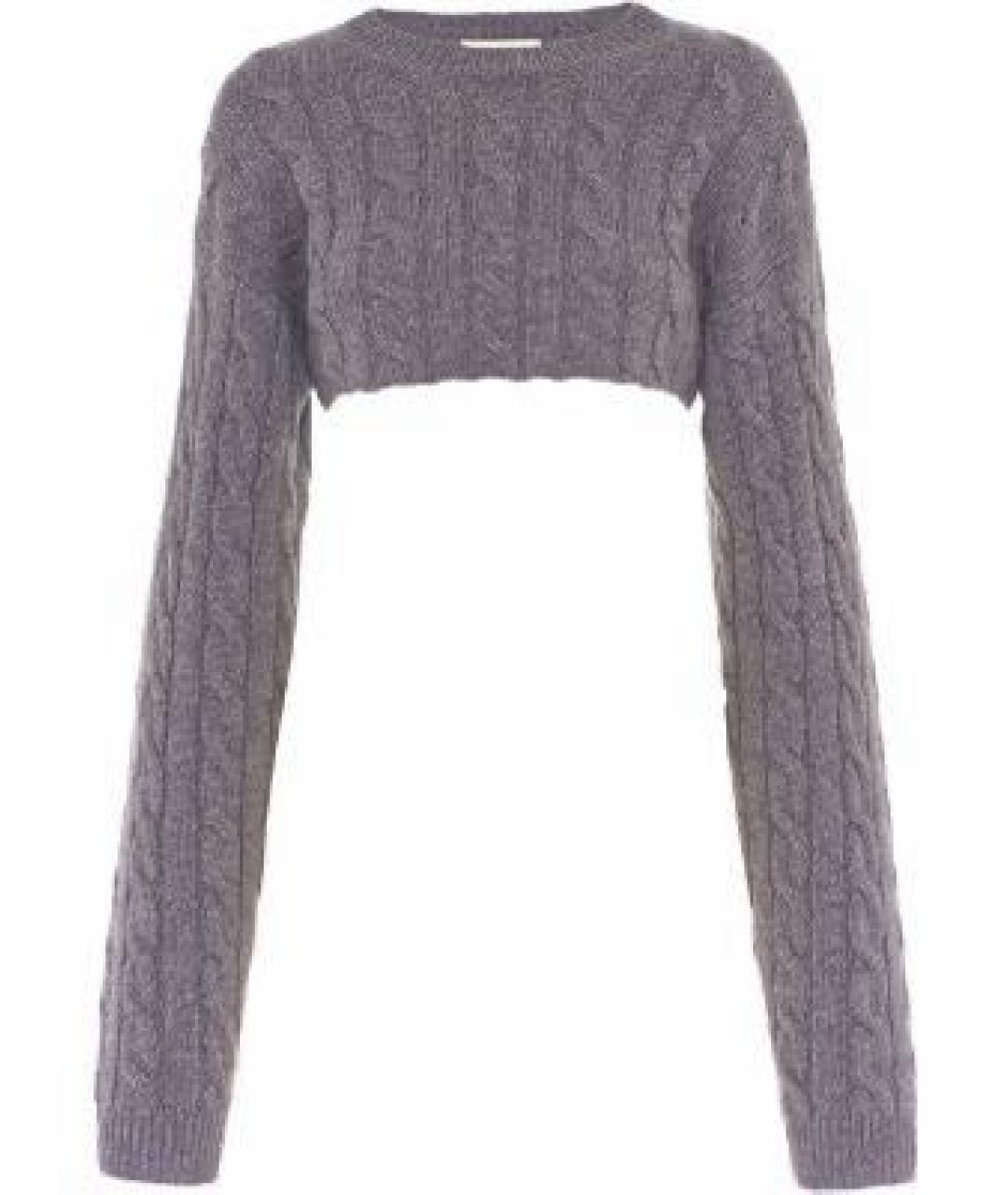 MIU MIU Серый шерстяной джемпер / свитер, фото 2
