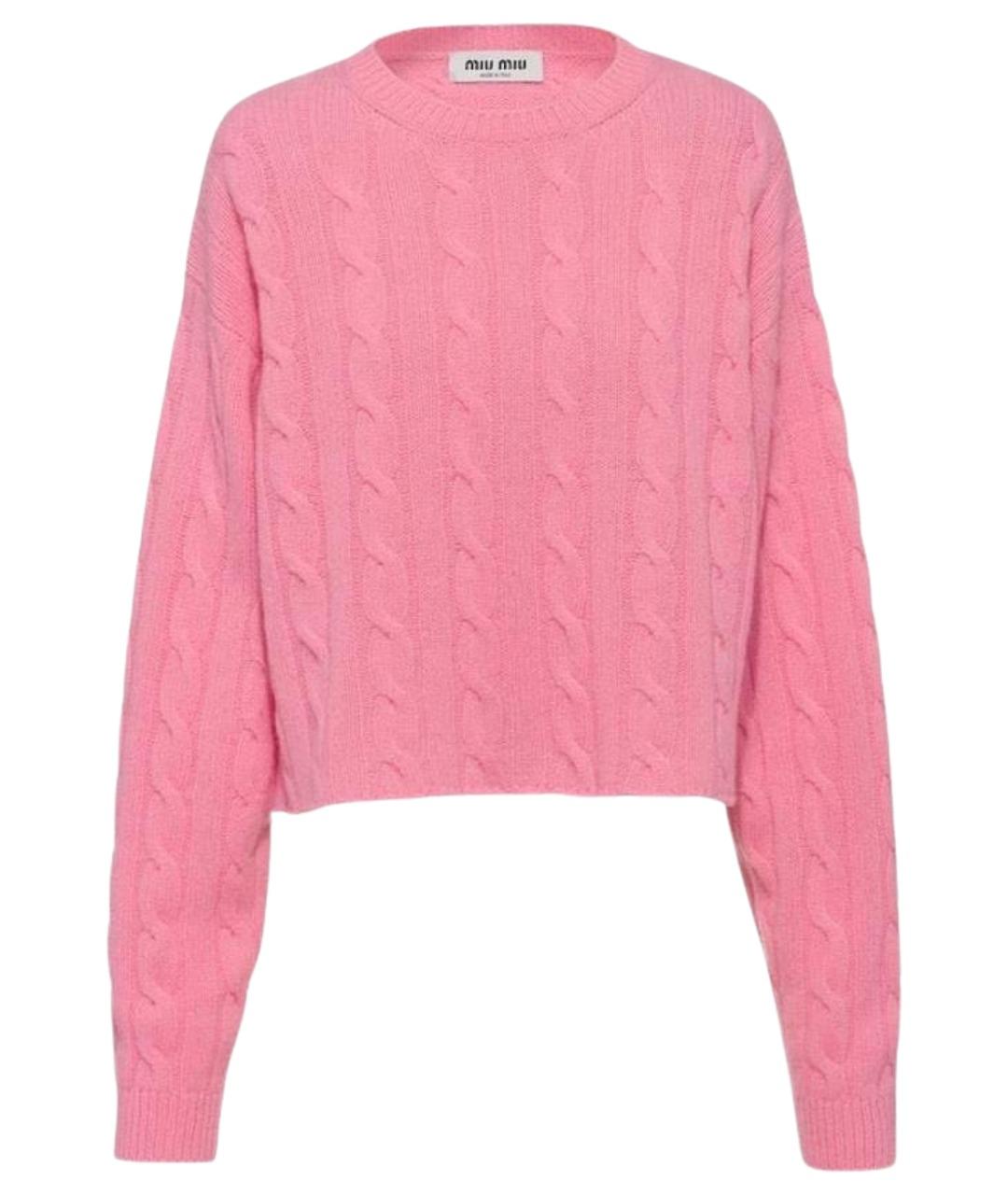 MIU MIU Розовый шерстяной джемпер / свитер, фото 1