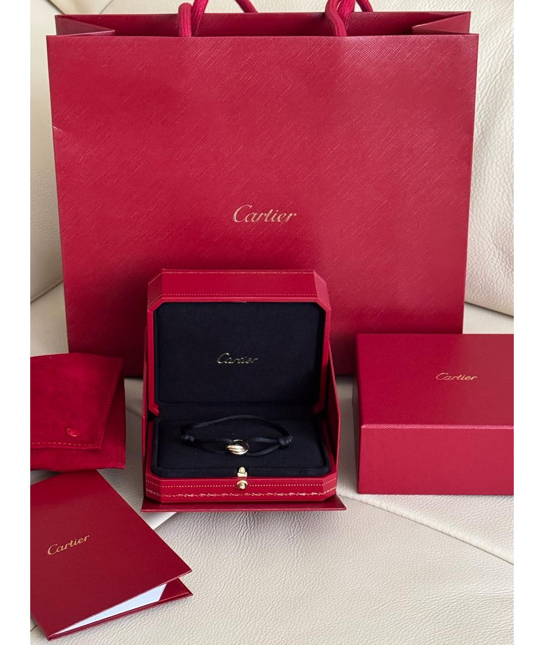 CARTIER Черный браслет из желтого золота, фото 2