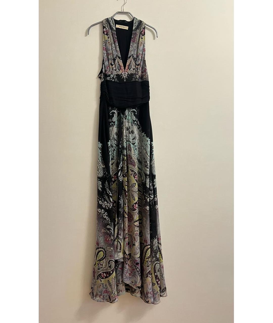 ETRO Мульти шелковое вечернее платье, фото 9