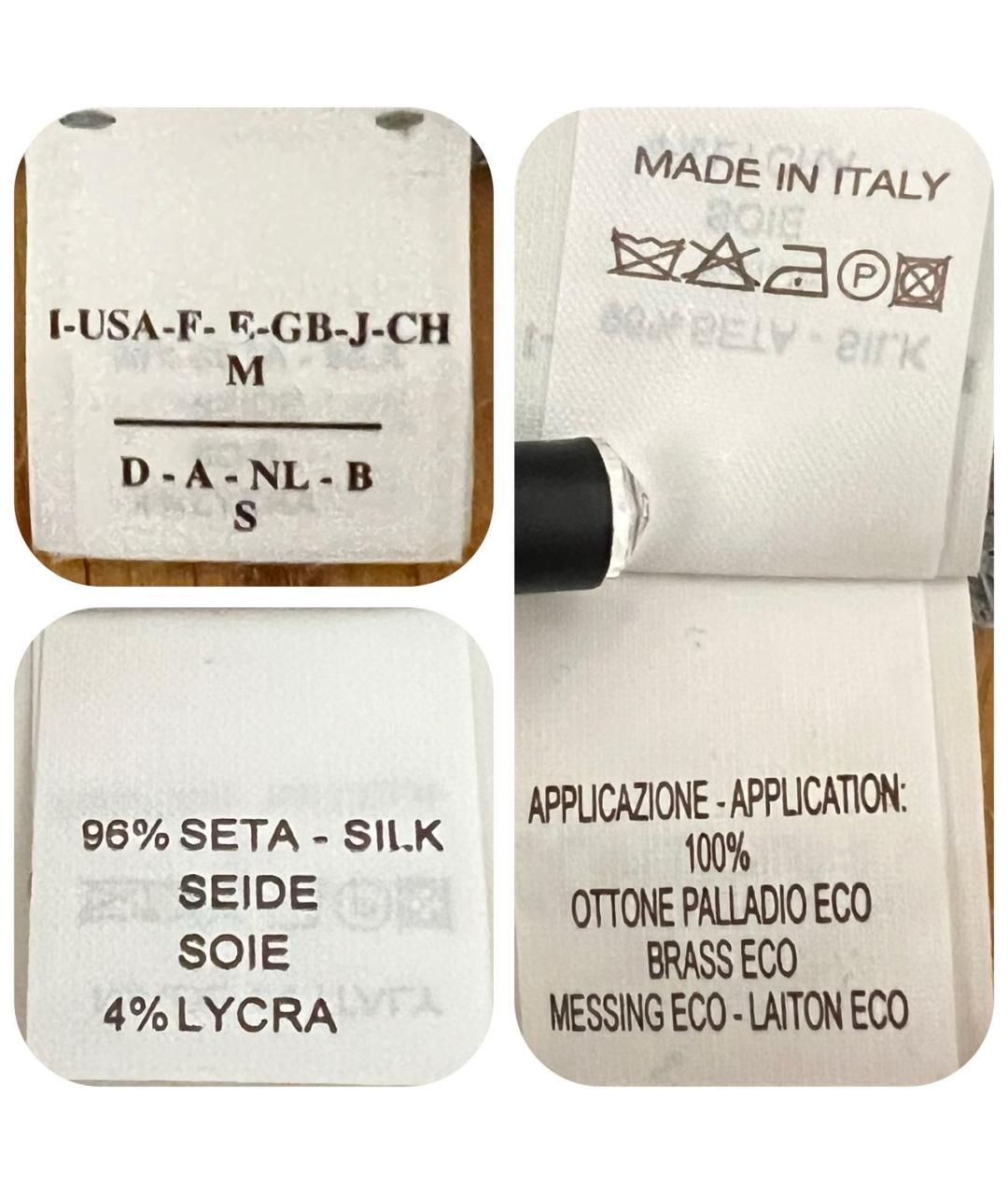 BRUNELLO CUCINELLI Серебряное шелковое вечернее платье, фото 7