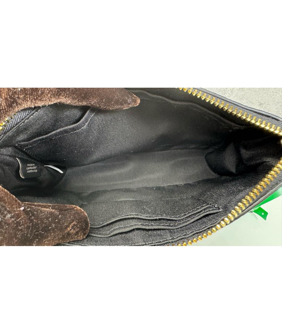 COACH Черная кожаная сумка с короткими ручками, фото 6