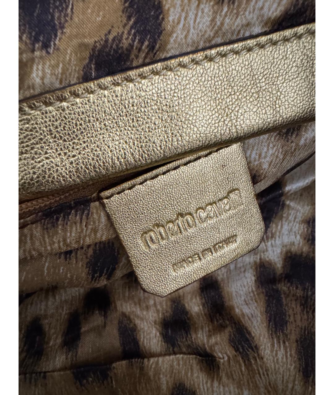 ROBERTO CAVALLI Коричневая замшевая сумка с короткими ручками, фото 7