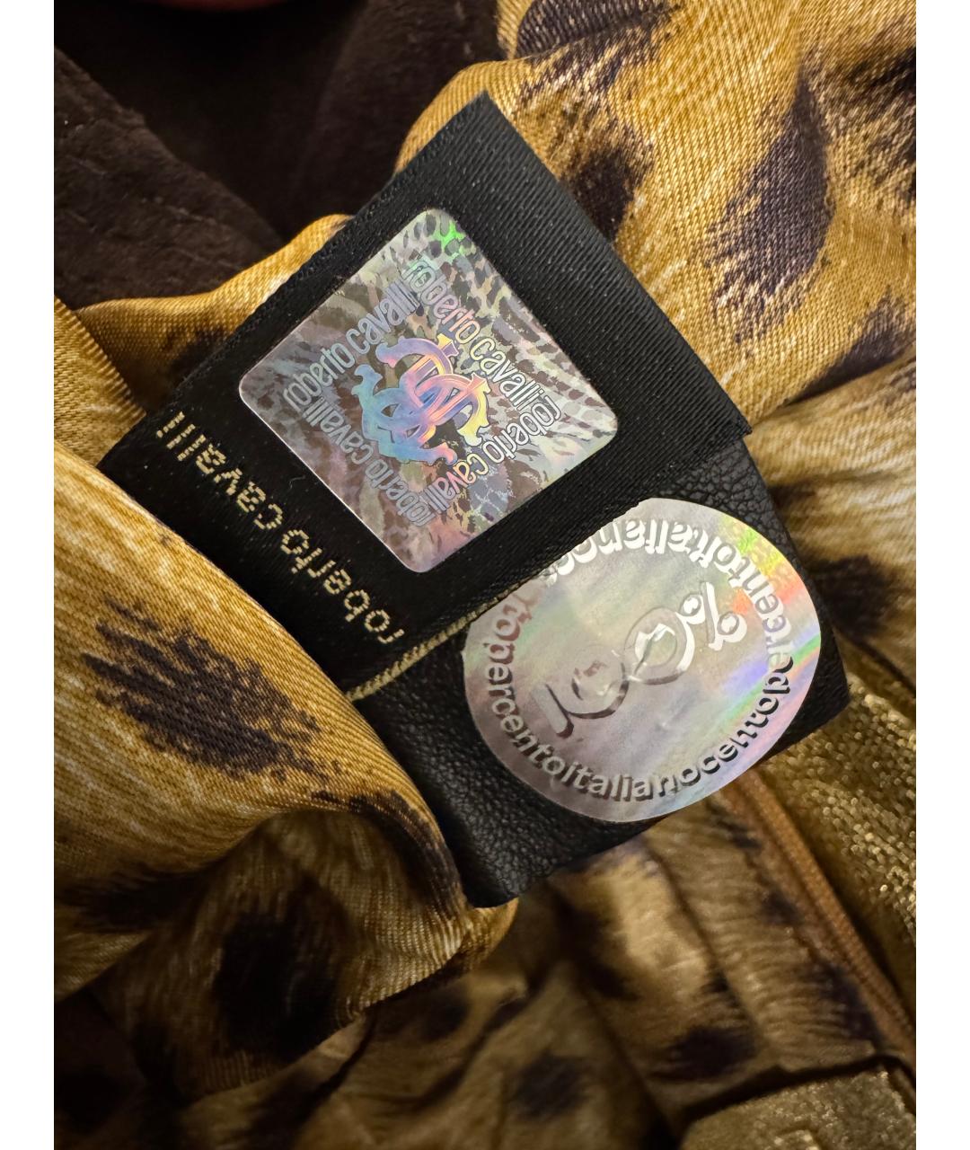 ROBERTO CAVALLI Коричневая замшевая сумка с короткими ручками, фото 8