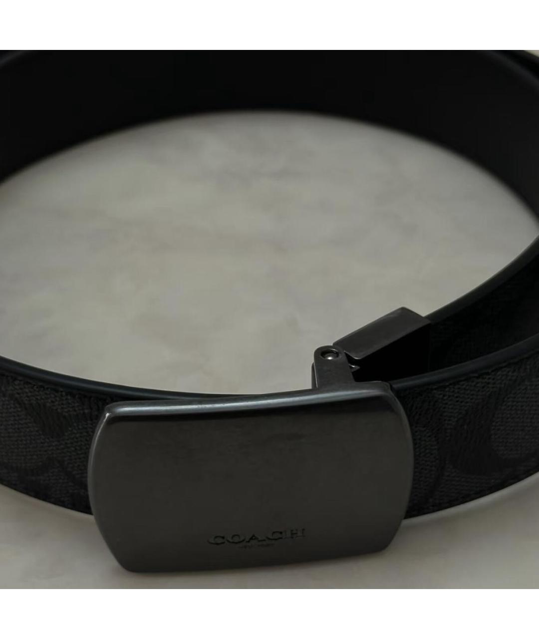 COACH Серый кожаный ремень, фото 6