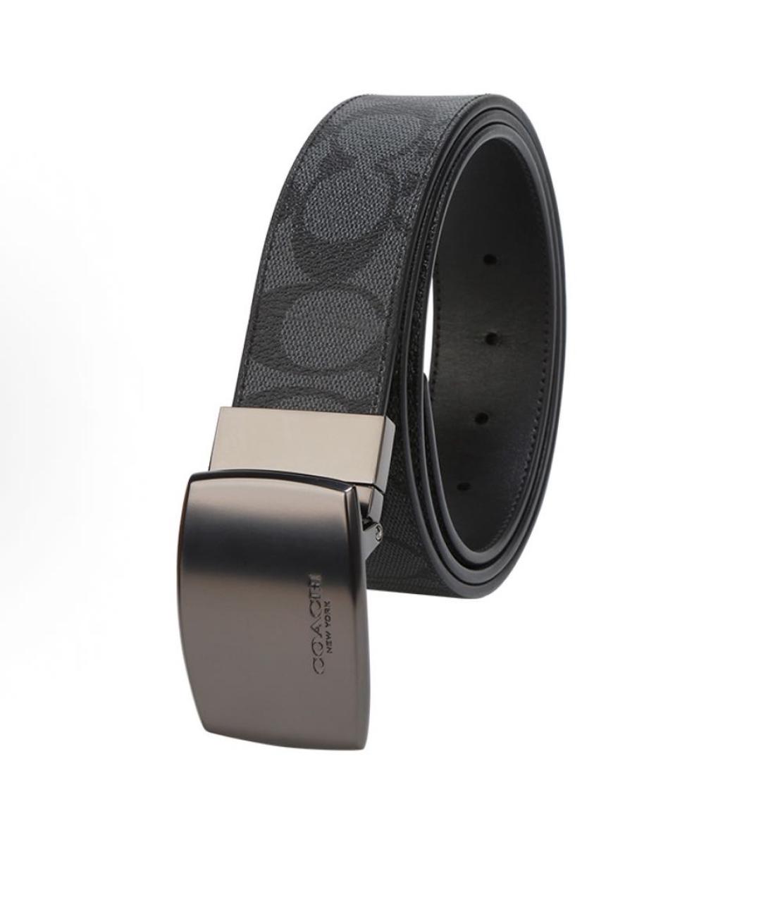 COACH Серый кожаный ремень, фото 3