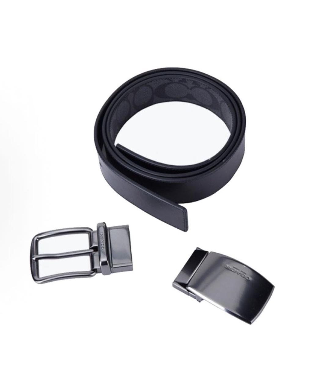 COACH Серый кожаный ремень, фото 4