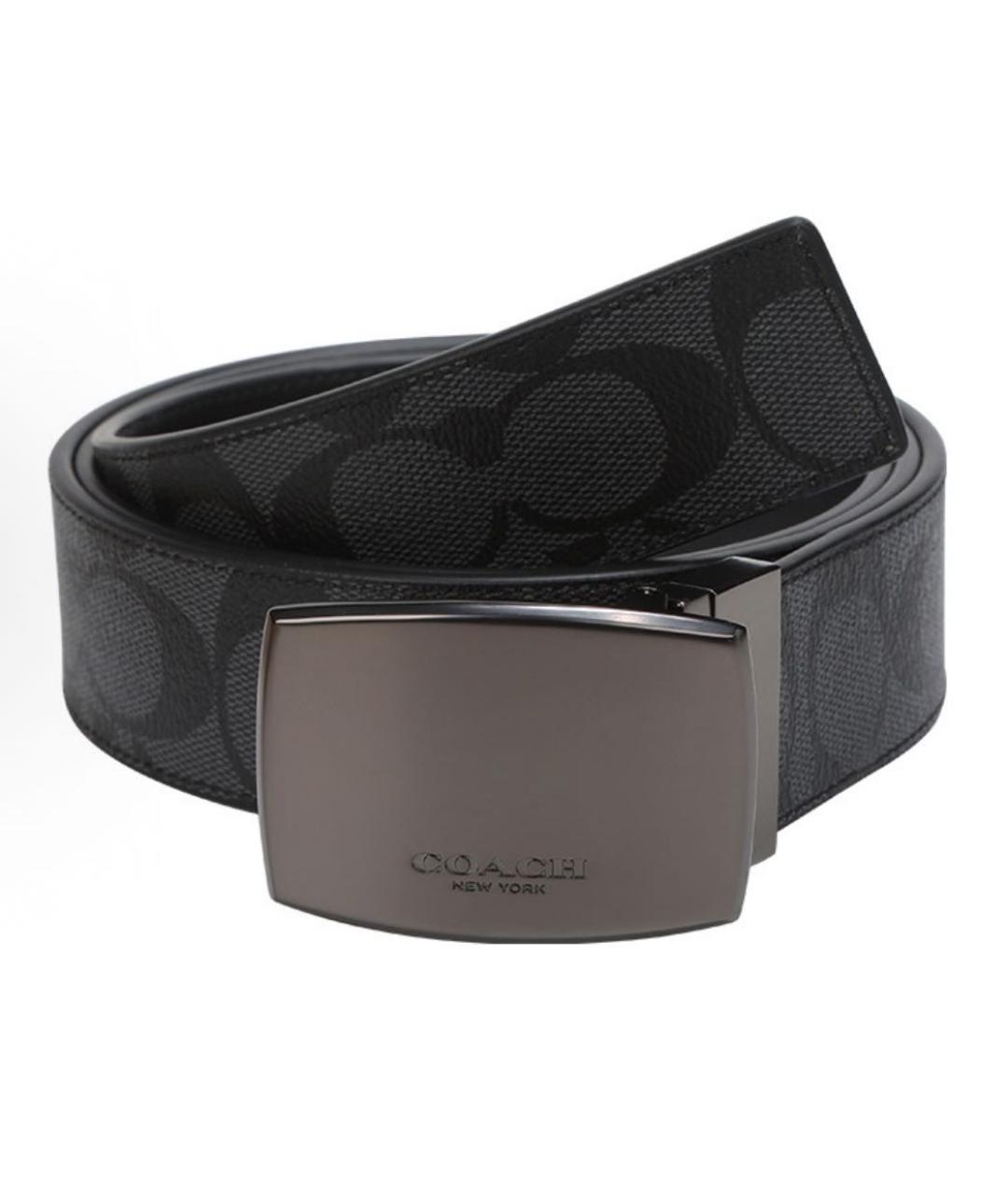 COACH Серый кожаный ремень, фото 1