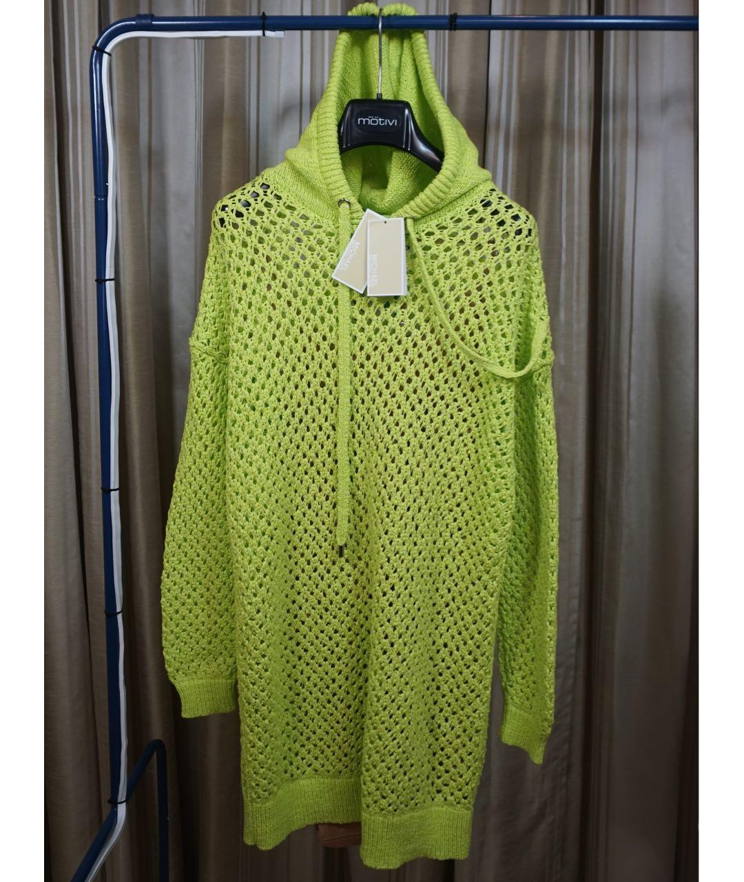 MICHAEL KORS Зеленые хлопковое повседневное платье, фото 3