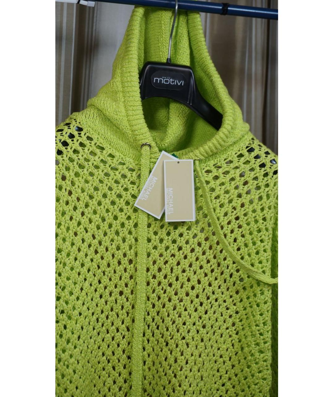 MICHAEL KORS Зеленые хлопковое повседневное платье, фото 4