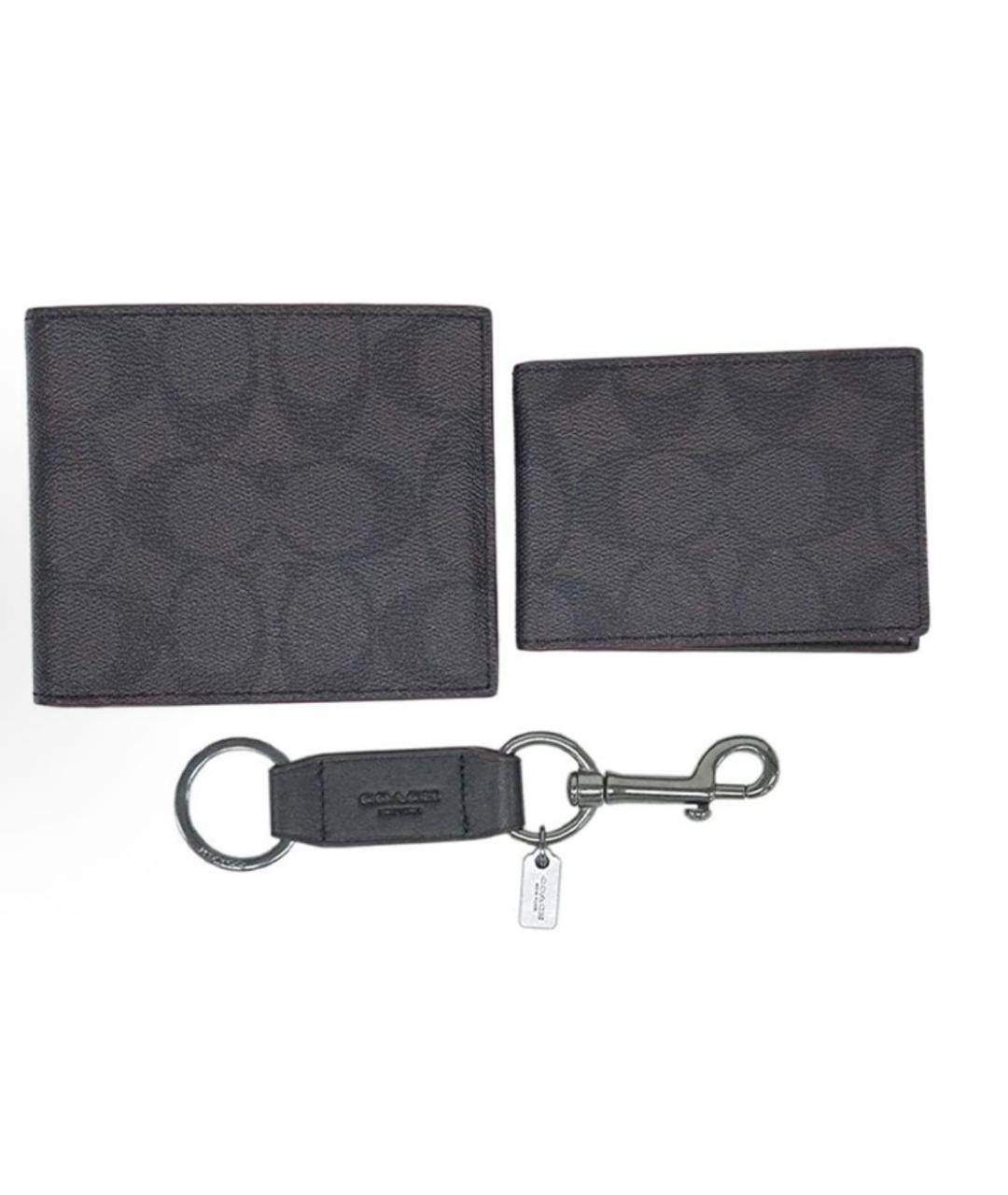 COACH Черный кожаный кошелек, фото 1