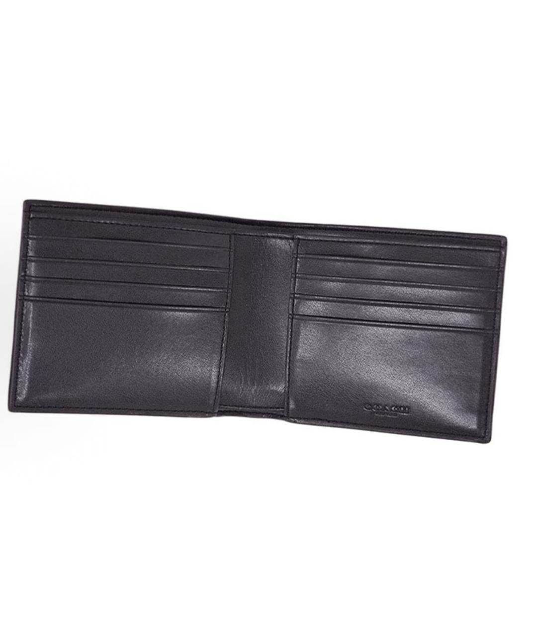 COACH Черный кожаный кошелек, фото 6