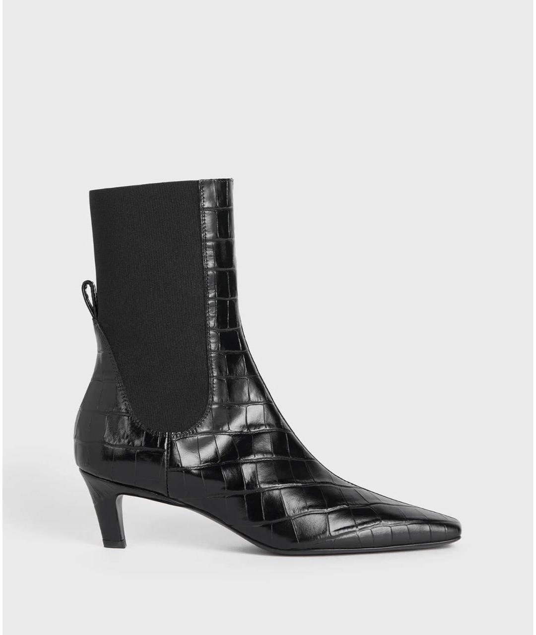 TOTEME Черные кожаные ботильоны, фото 4