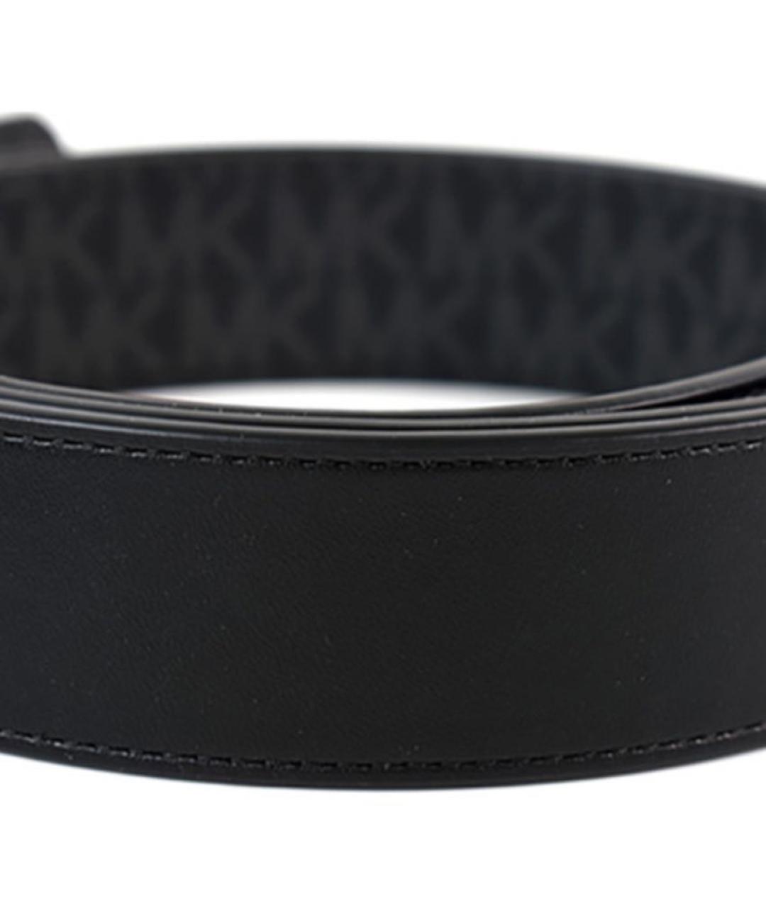 MICHAEL KORS Черный кожаный ремень, фото 4