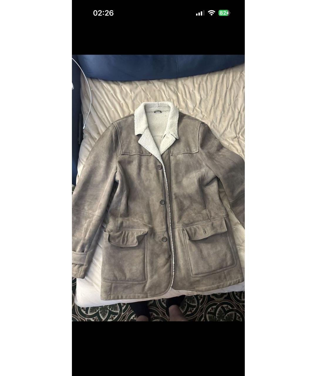 ERMENEGILDO ZEGNA XXX Бежевая шерстяная дубленка/шуба, фото 2