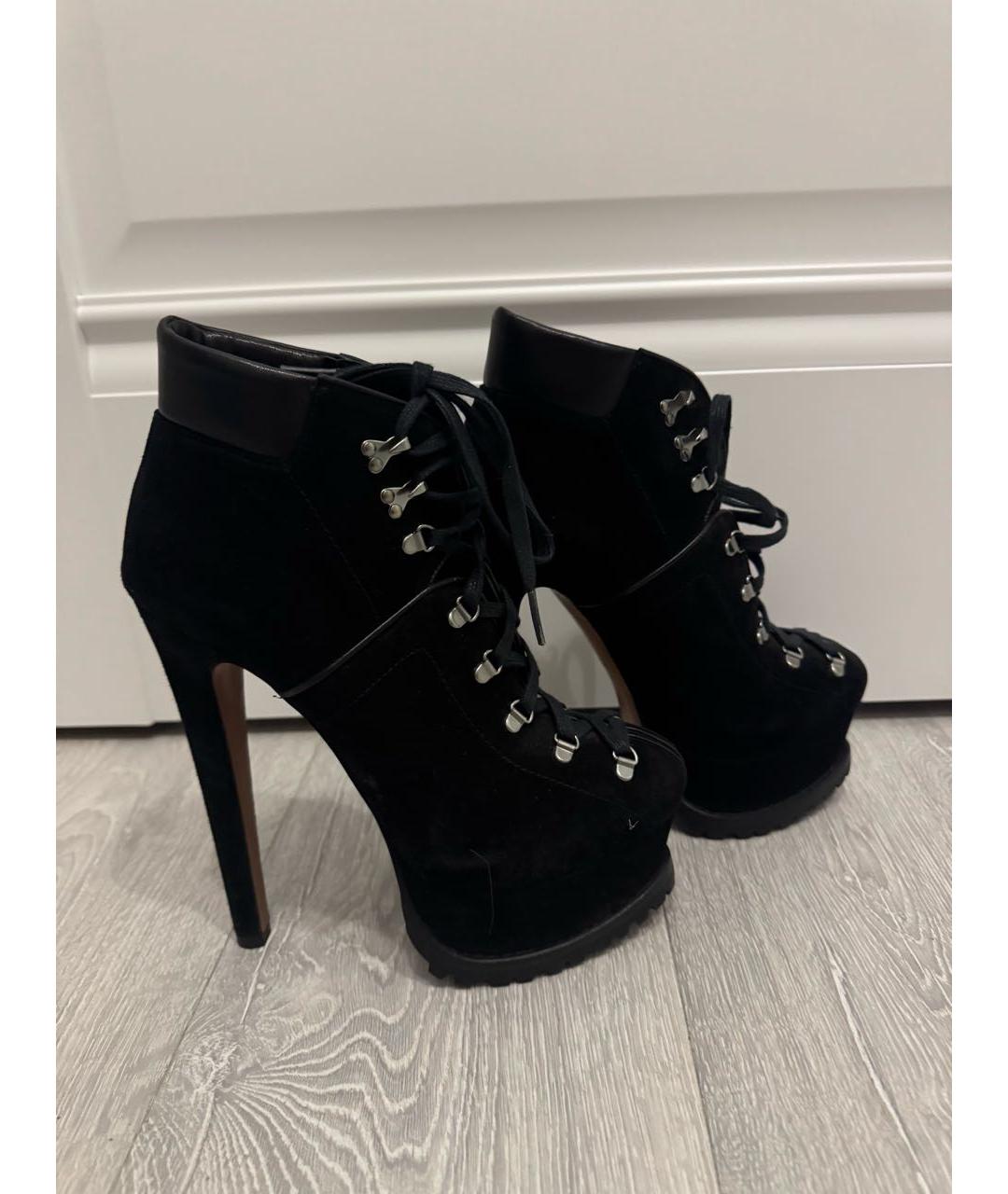 ALAIA Черные кожаные ботильоны, фото 7