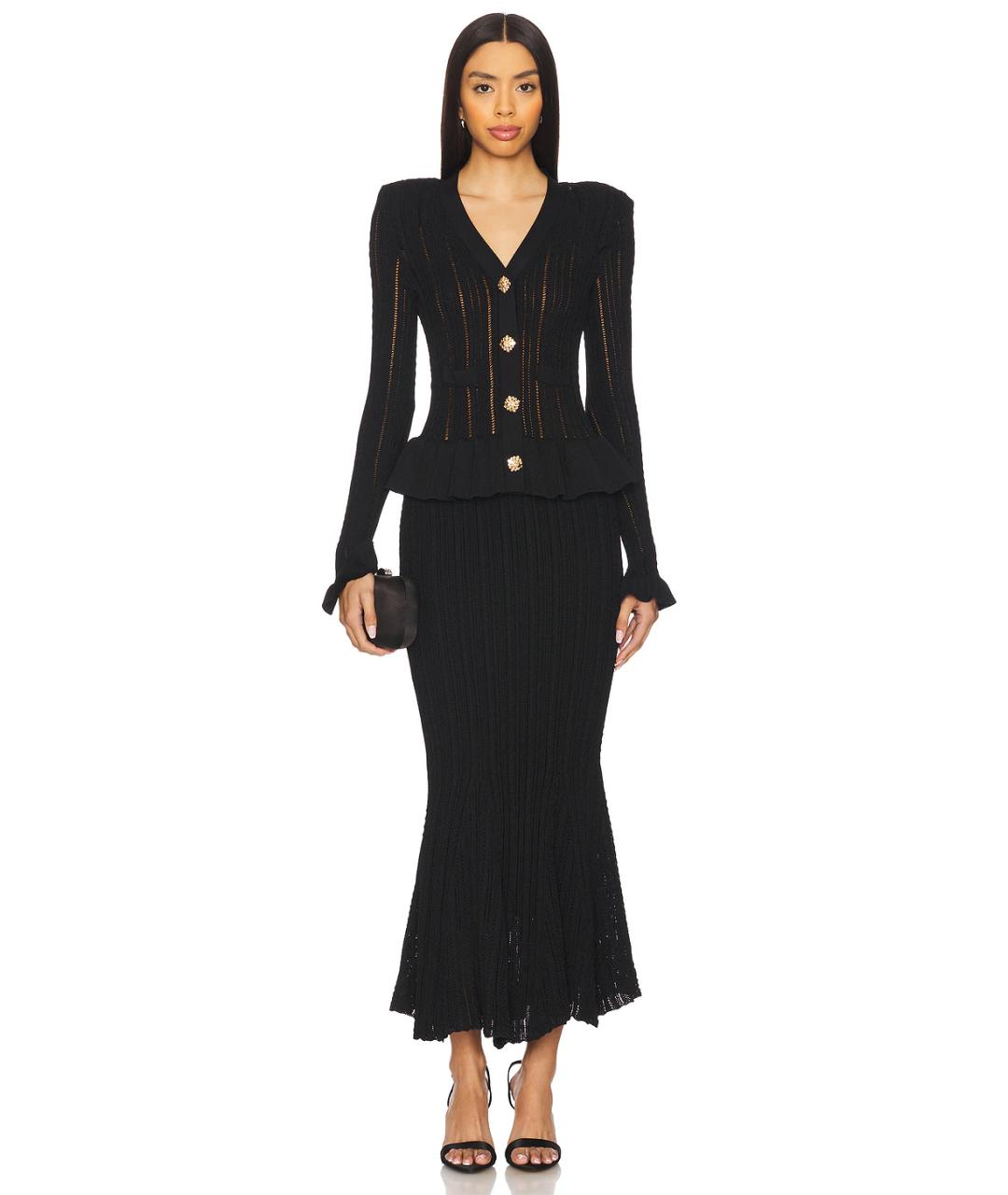 SELF-PORTRAIT Черное коктейльное платье, фото 6