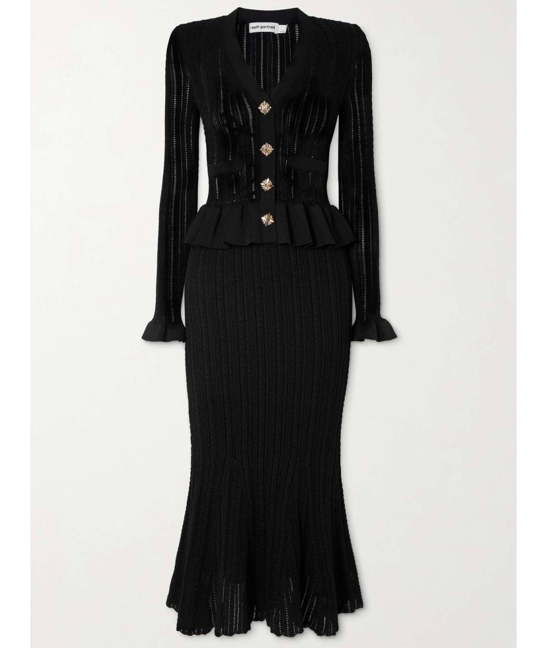 SELF-PORTRAIT Черное коктейльное платье, фото 10