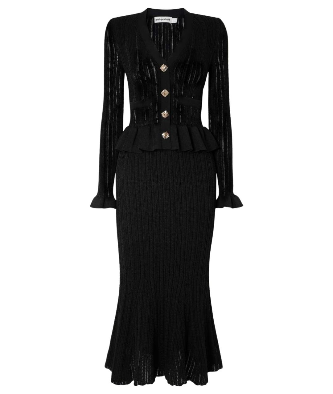 SELF-PORTRAIT Черное коктейльное платье, фото 1