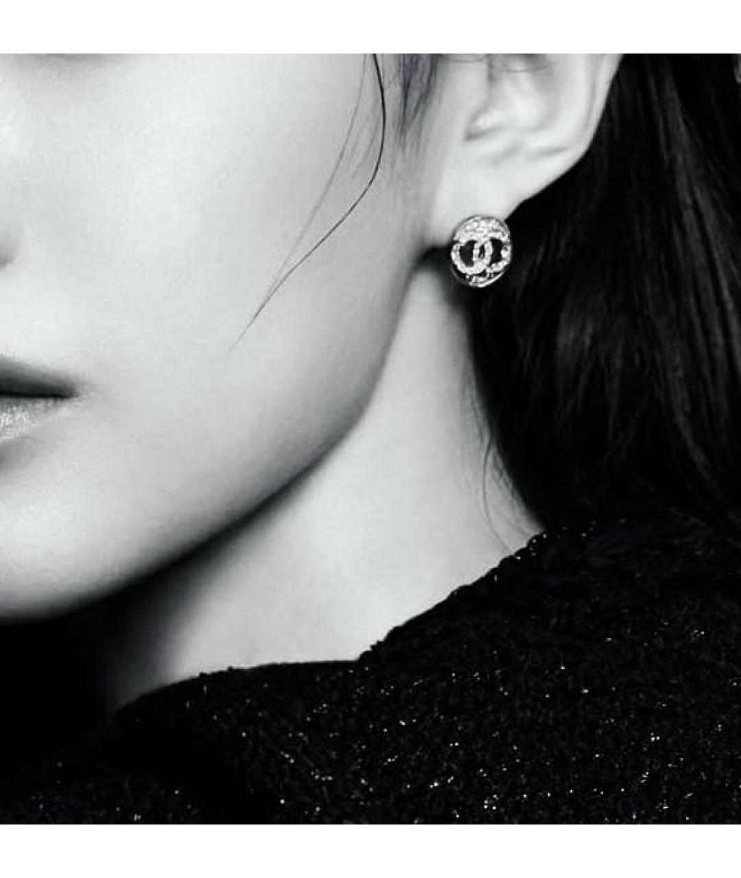 CHANEL Серебряные металлические серьги, фото 4