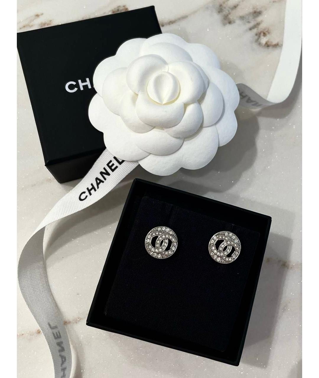 CHANEL Серебряные металлические серьги, фото 5