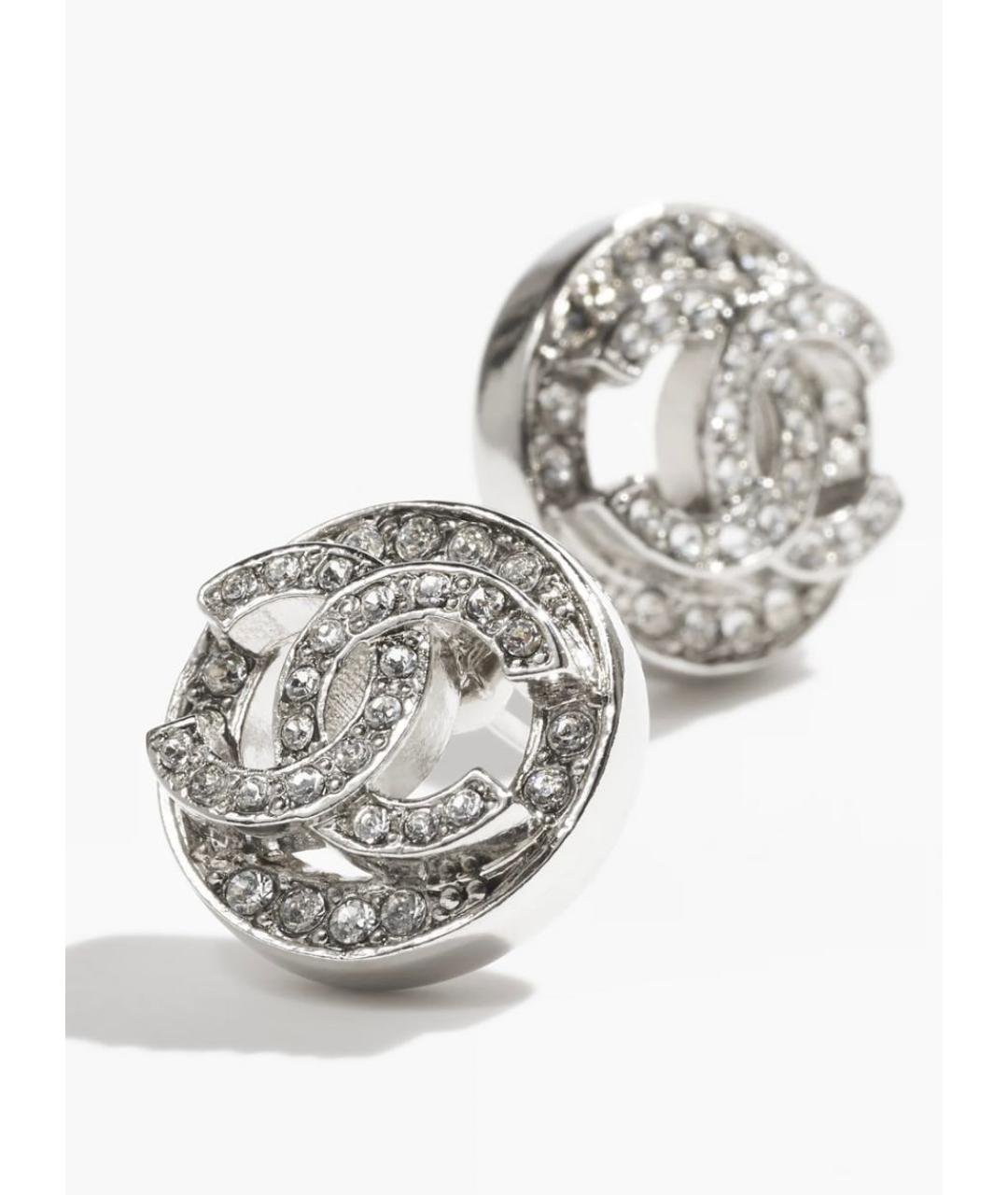 CHANEL Серебряные металлические серьги, фото 3