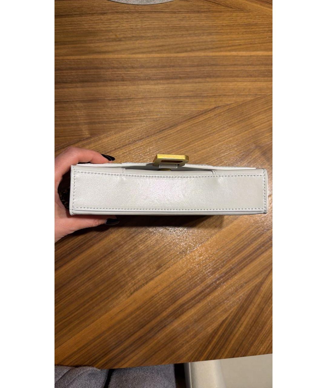 BALENCIAGA Белая кожаная сумка через плечо, фото 6