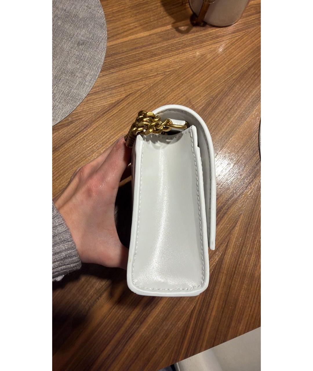 BALENCIAGA Белая кожаная сумка через плечо, фото 8