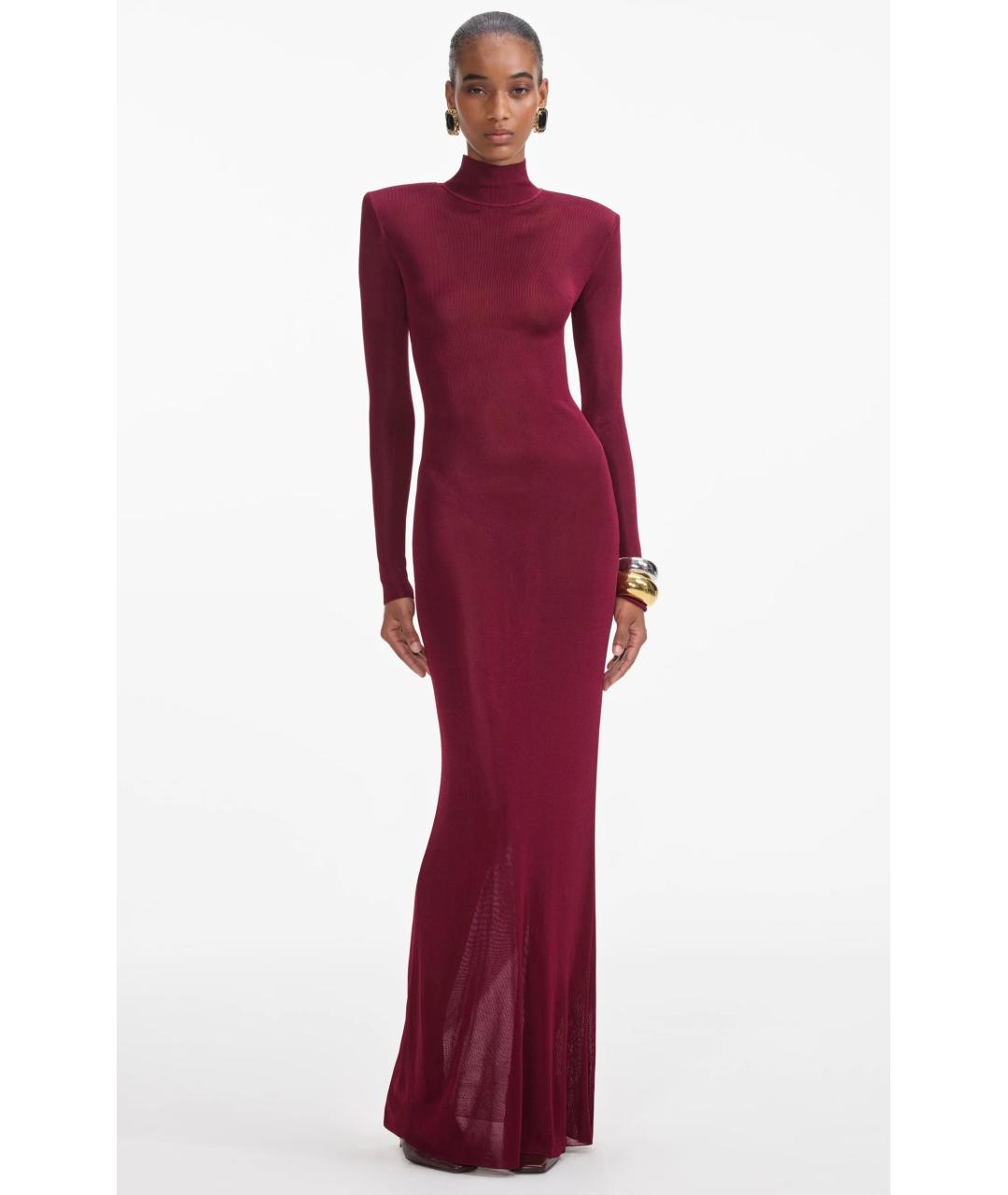 SELF-PORTRAIT Бордовое коктейльное платье, фото 2