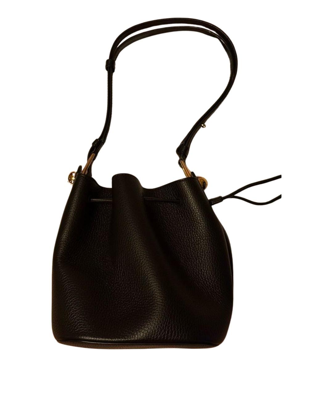 FURLA Черная кожаная сумка через плечо, фото 2