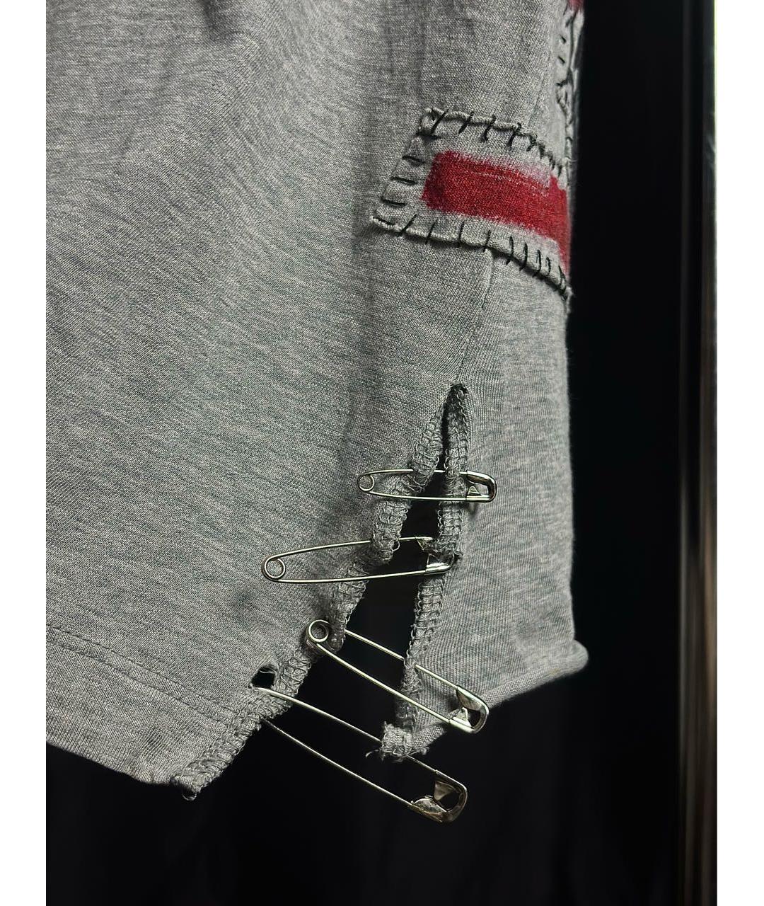 BALMAIN Серая хлопковая майка, фото 6