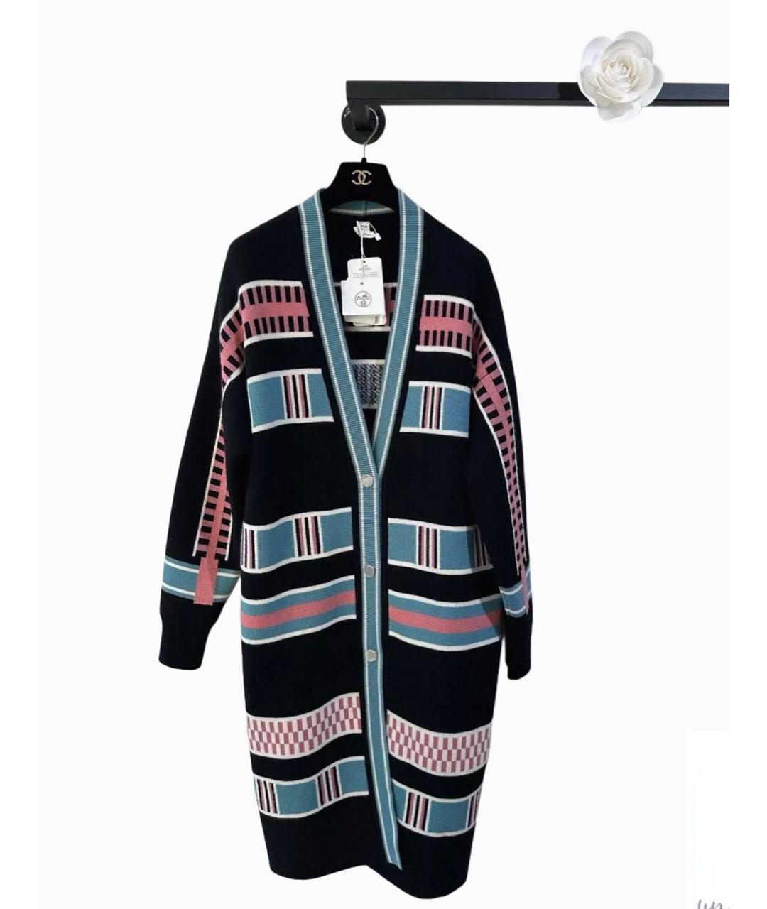 HERMES Мульти шерстяной кардиган, фото 7