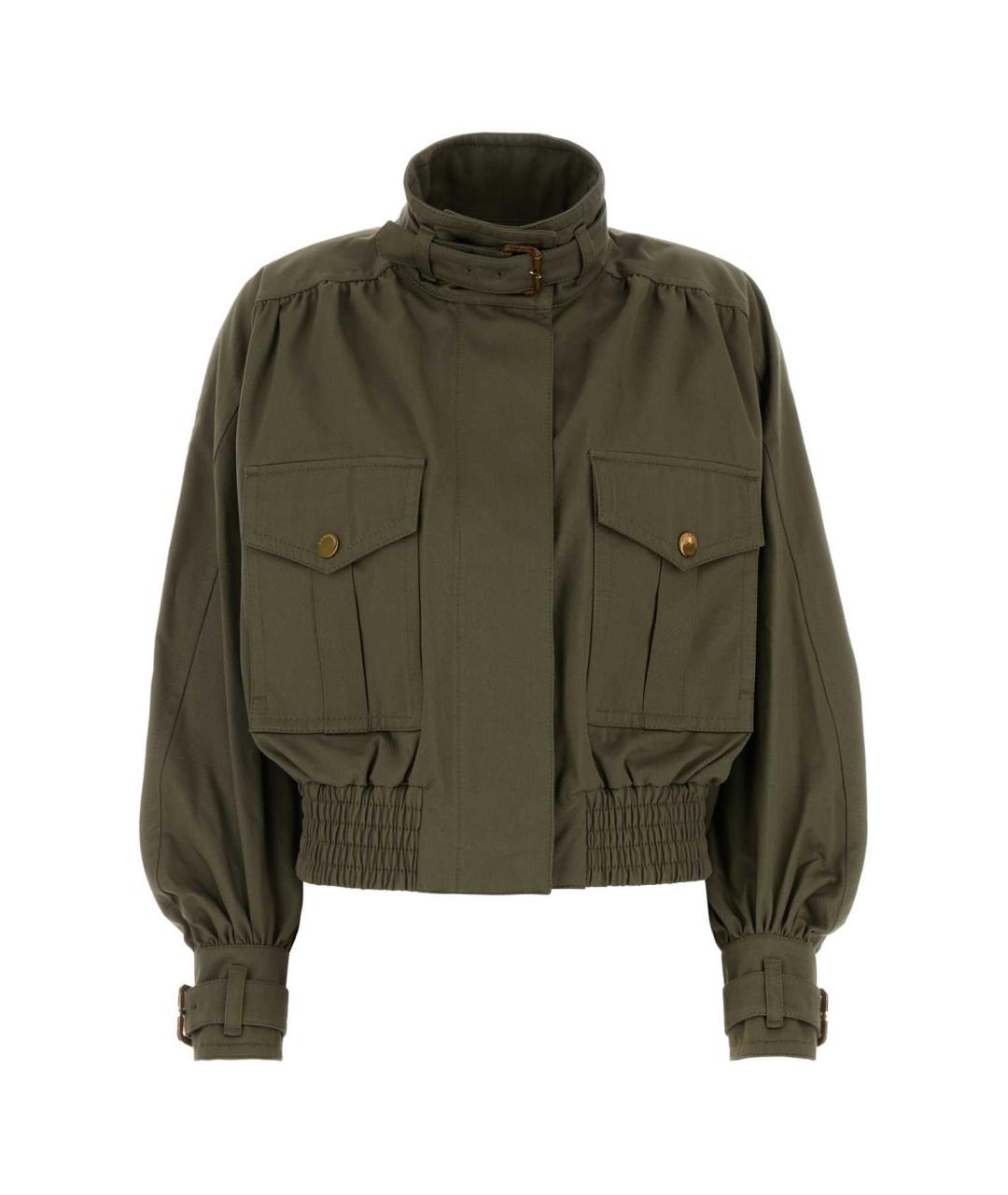 ZIMMERMANN Хаки хлопковая куртка, фото 1