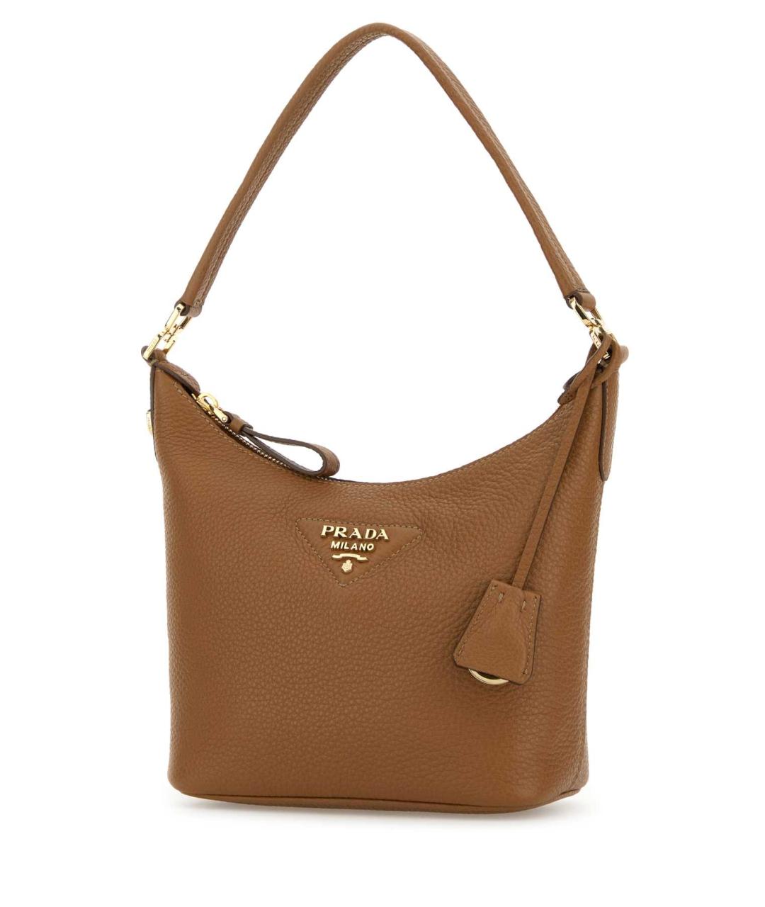 PRADA Коричневая кожаная сумка через плечо, фото 2